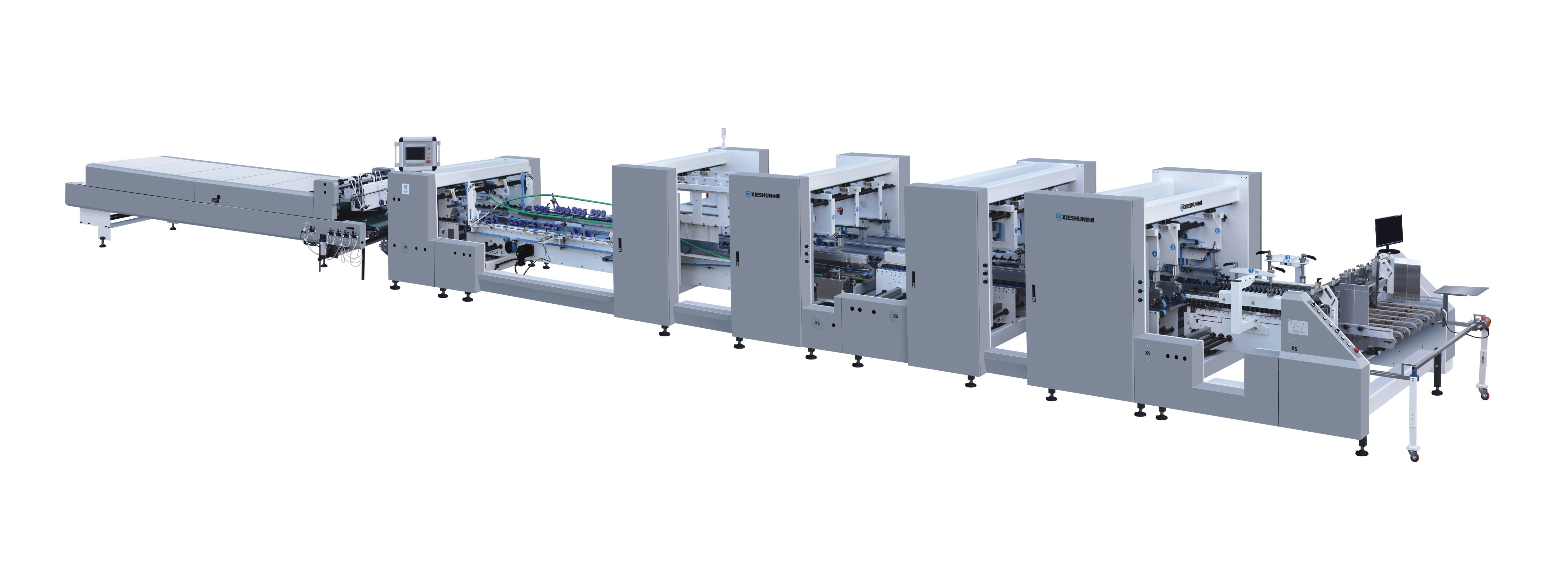 XS-M1650 1850 2000 nagyteljesítményű hullámos mappa Gluer Machine katalógus